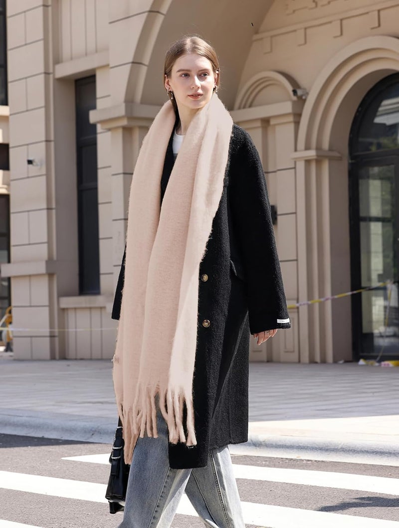 Wander Agio Winter Warm Scarf Long Pashmina Extra Large Shawls and Wraps for Women Large Blanket Scarves Solid - Image 4